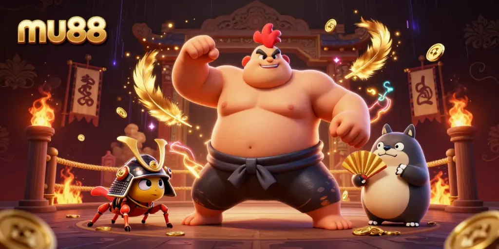 Experience the thrilling energy of mu88 with vibrant characters in a lively casino setting.